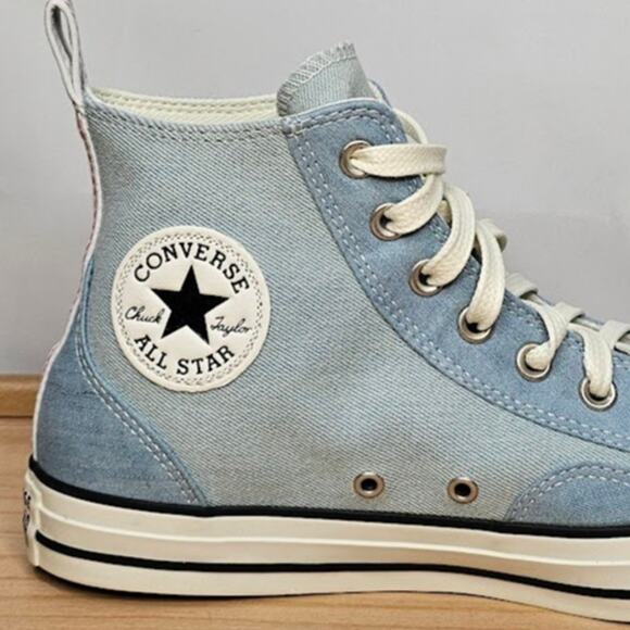 Converse CTAS Workwear Hi Top Sneakers Women's Size 10 Blue Denim A05183C  NWT - Picture 5 of 10